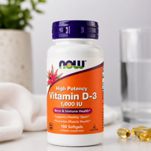 NOW Foods Vitamin D3 1000 IU – 180 Softgels